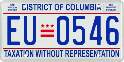 DC license plate EU0546