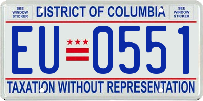 DC license plate EU0551