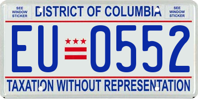 DC license plate EU0552