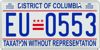 DC license plate EU0553