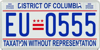 DC license plate EU0555