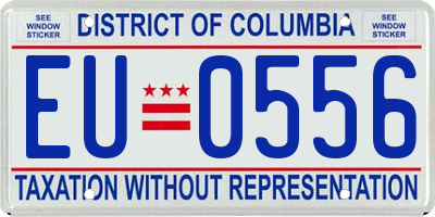DC license plate EU0556