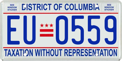 DC license plate EU0559