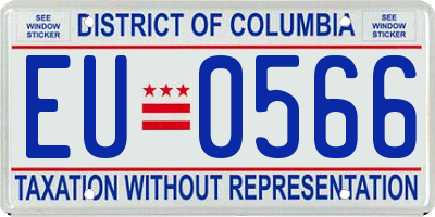 DC license plate EU0566