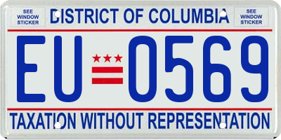 DC license plate EU0569