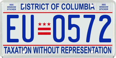 DC license plate EU0572