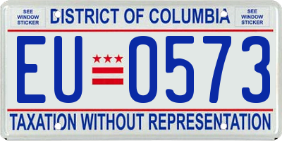 DC license plate EU0573