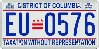 DC license plate EU0576