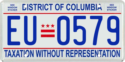 DC license plate EU0579