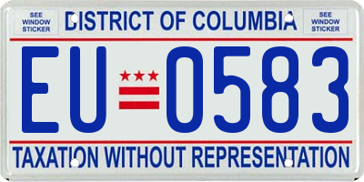 DC license plate EU0583