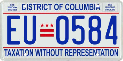 DC license plate EU0584