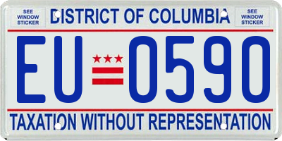 DC license plate EU0590
