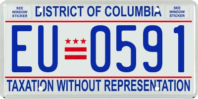 DC license plate EU0591