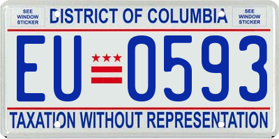 DC license plate EU0593