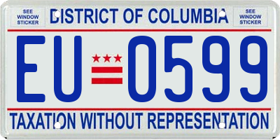 DC license plate EU0599