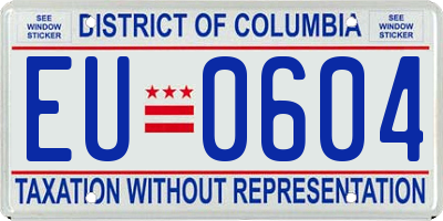 DC license plate EU0604