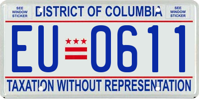 DC license plate EU0611