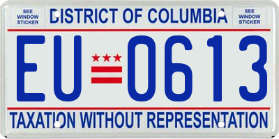 DC license plate EU0613