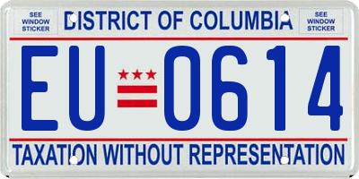 DC license plate EU0614