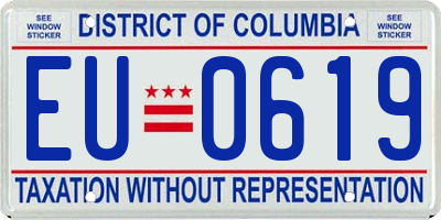 DC license plate EU0619