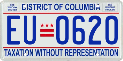DC license plate EU0620