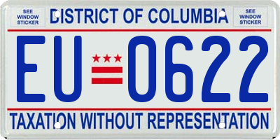 DC license plate EU0622