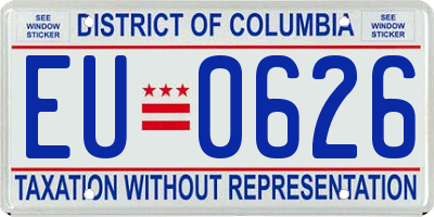DC license plate EU0626