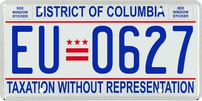 DC license plate EU0627