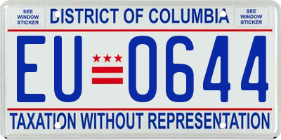 DC license plate EU0644