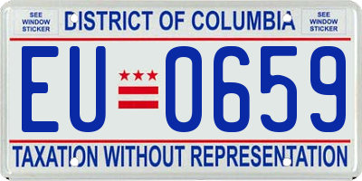 DC license plate EU0659