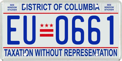 DC license plate EU0661