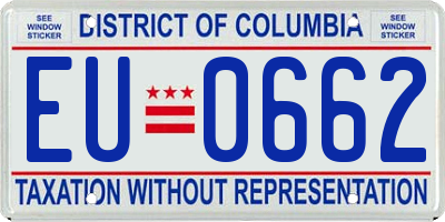 DC license plate EU0662