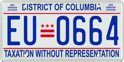 DC license plate EU0664