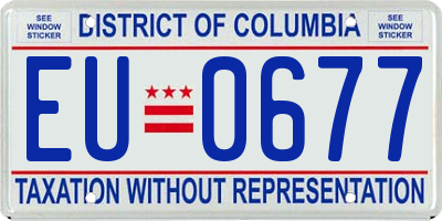DC license plate EU0677