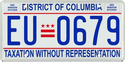DC license plate EU0679