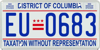 DC license plate EU0683