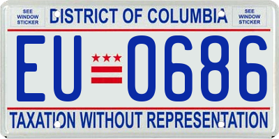 DC license plate EU0686
