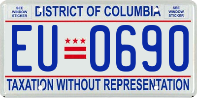 DC license plate EU0690