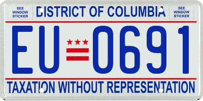 DC license plate EU0691