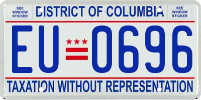 DC license plate EU0696