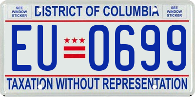 DC license plate EU0699