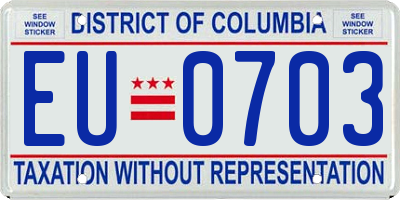 DC license plate EU0703