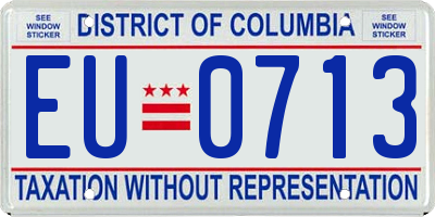 DC license plate EU0713