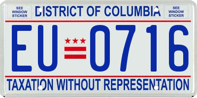 DC license plate EU0716