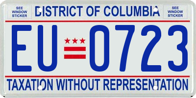DC license plate EU0723
