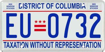 DC license plate EU0732
