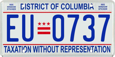 DC license plate EU0737