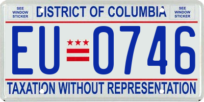 DC license plate EU0746