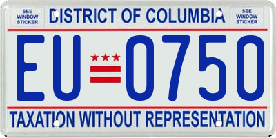 DC license plate EU0750