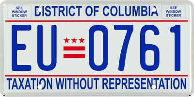 DC license plate EU0761